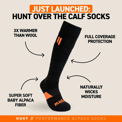 Alpaca Hunt Over The Calf Socks